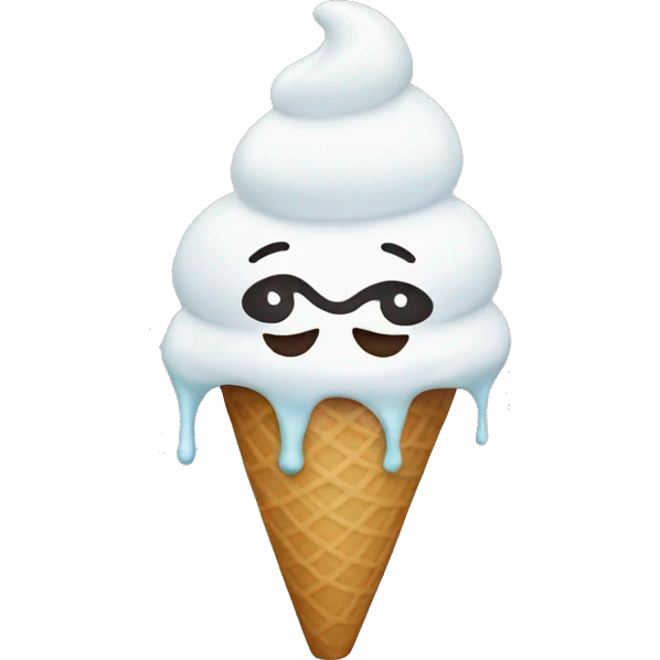 Ice cream with pees  emoji