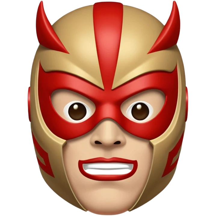 with a Luchador mask on emoji