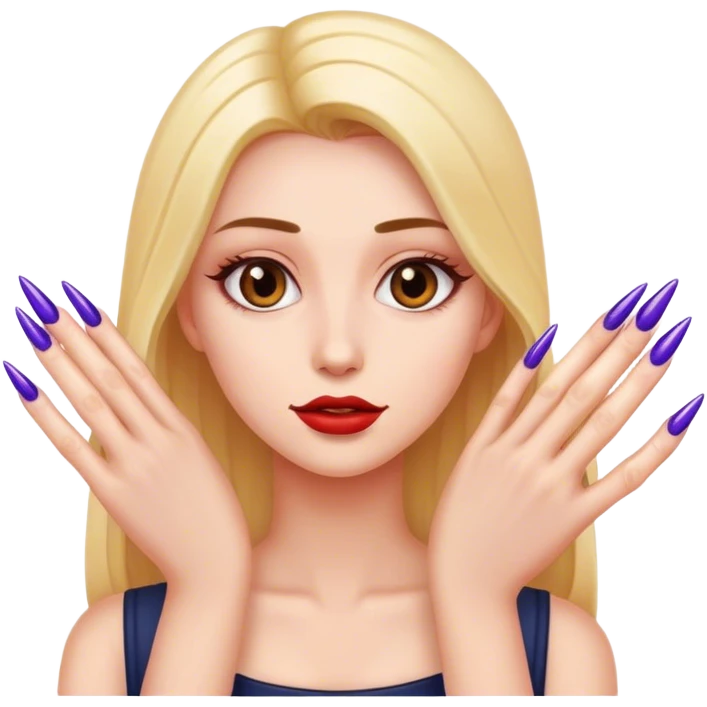 girl with long nails emoji