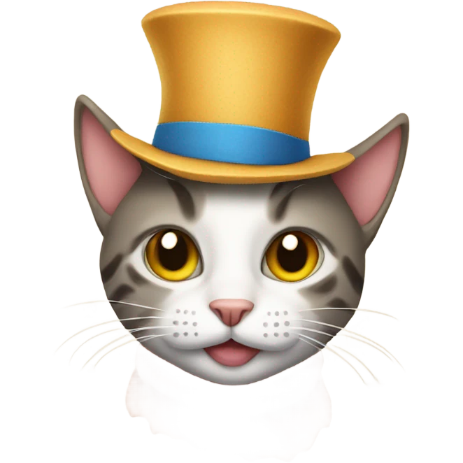 Cat with a hat emoji