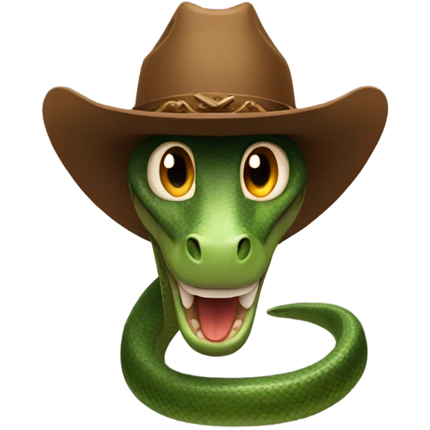 Snake wearing a cowboy hat  emoji