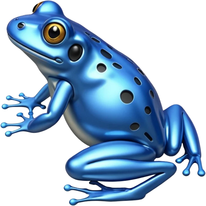 bionic blue frog emoji