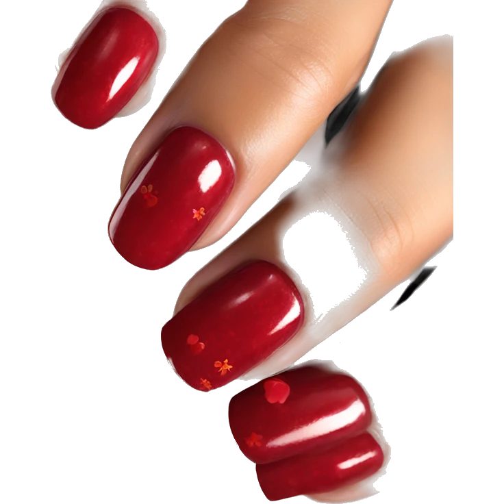Cherry red nails emoji