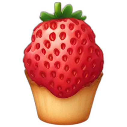 Gâteaux fraise emoji