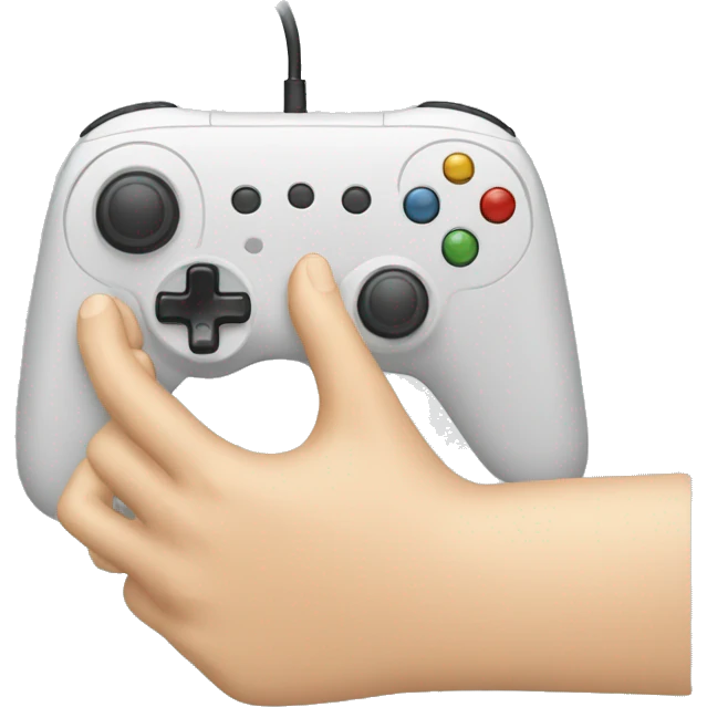 hands in the position of a joystick emoji