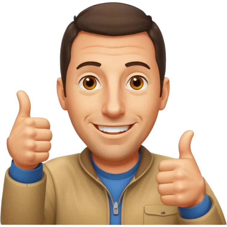 Adam Sandler, giving two thumbs up emoji