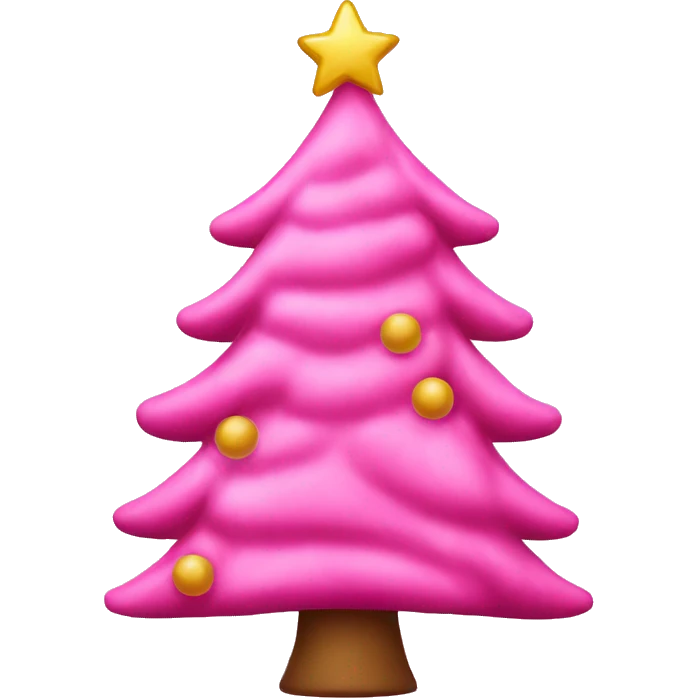 Pink Christmas tree emoji