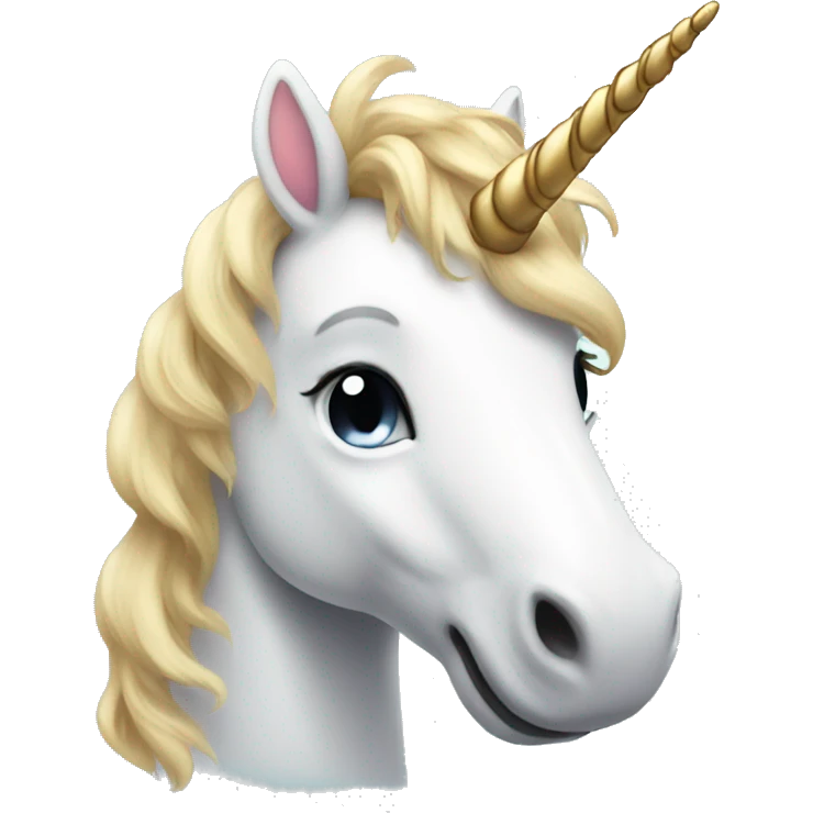 Unicorn smiling emoji