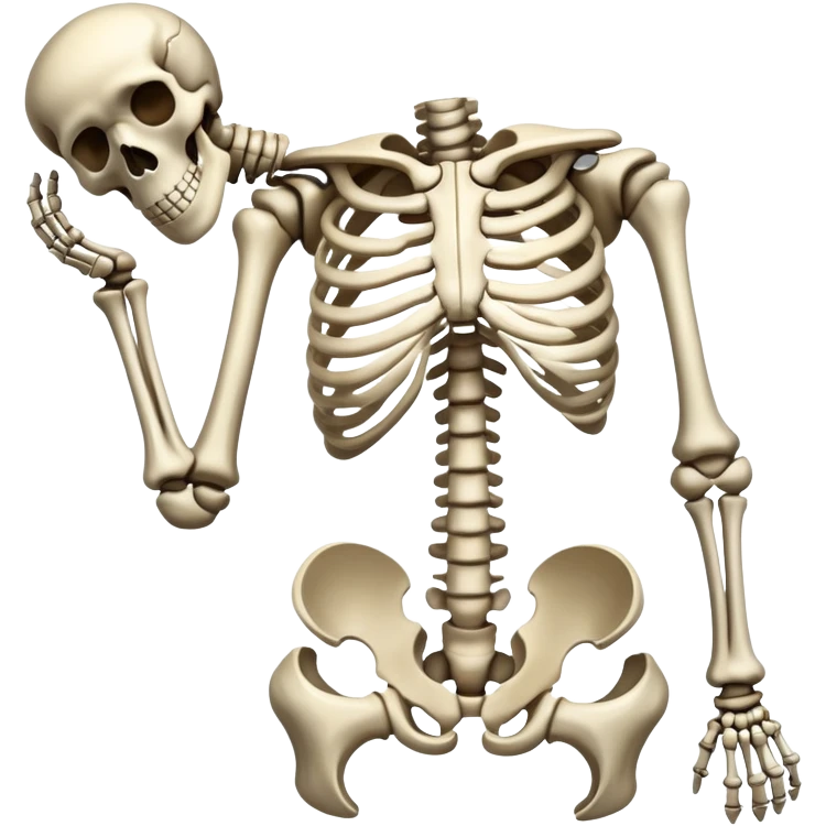 Thick, heavy-looking skeleton bones emoji