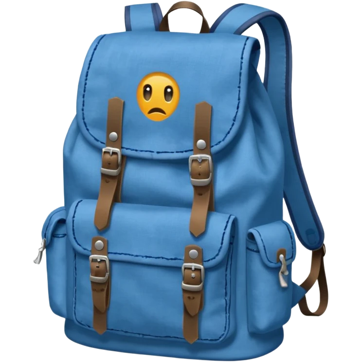 Blue backpack, tear, Lost & Found Object. emoji