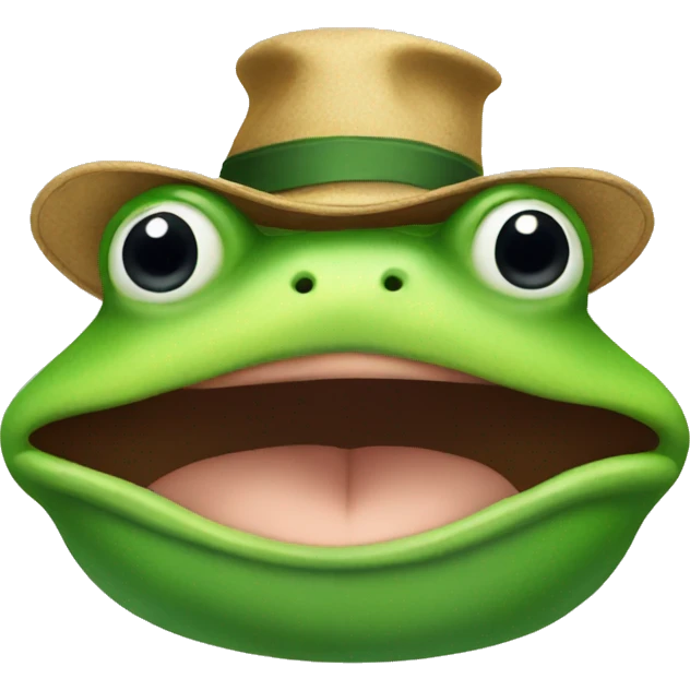 frog with hat emoji