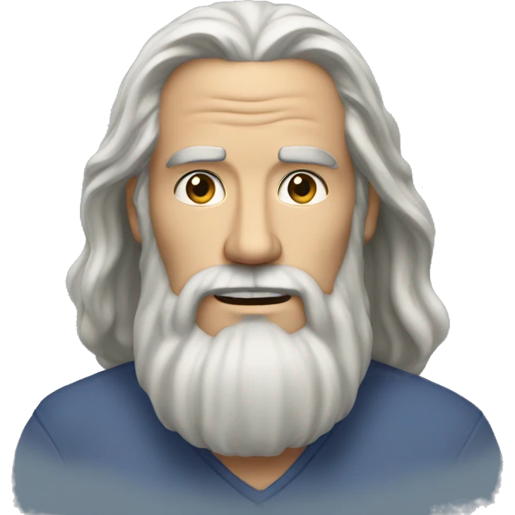 a boomer long hair and beard  emoji