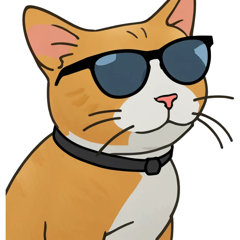 Cat with sunglasses emoji