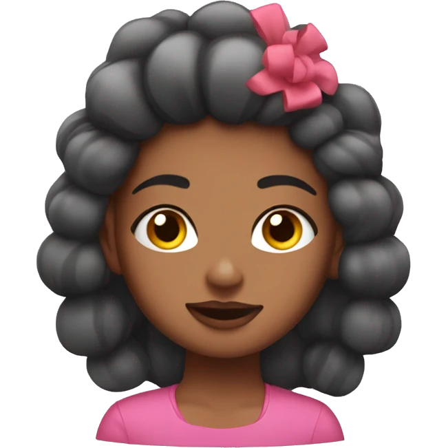 girl from shoulders up with eyes closed and hair rollers  emoji