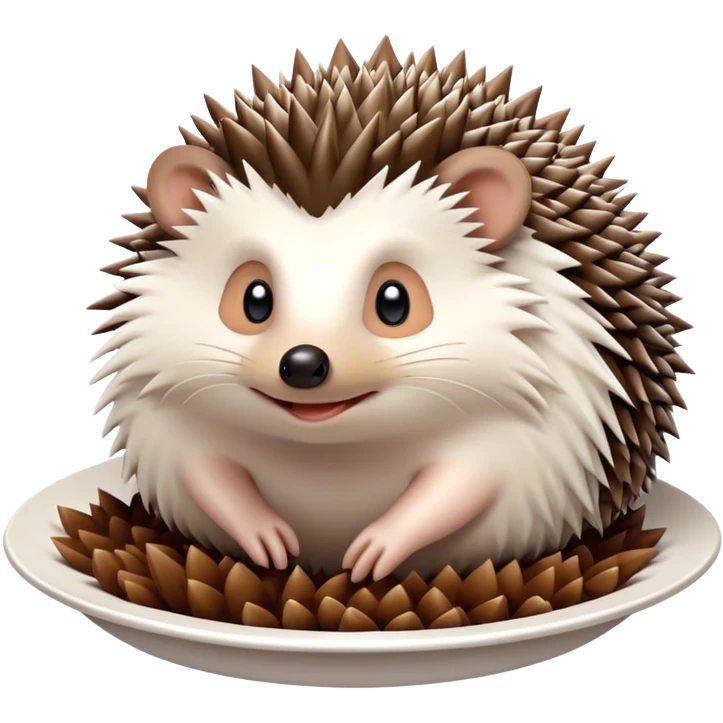 hedgehog with ྀིྀ in a plate emoji