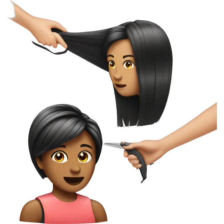 lady getting a hair cut emoji