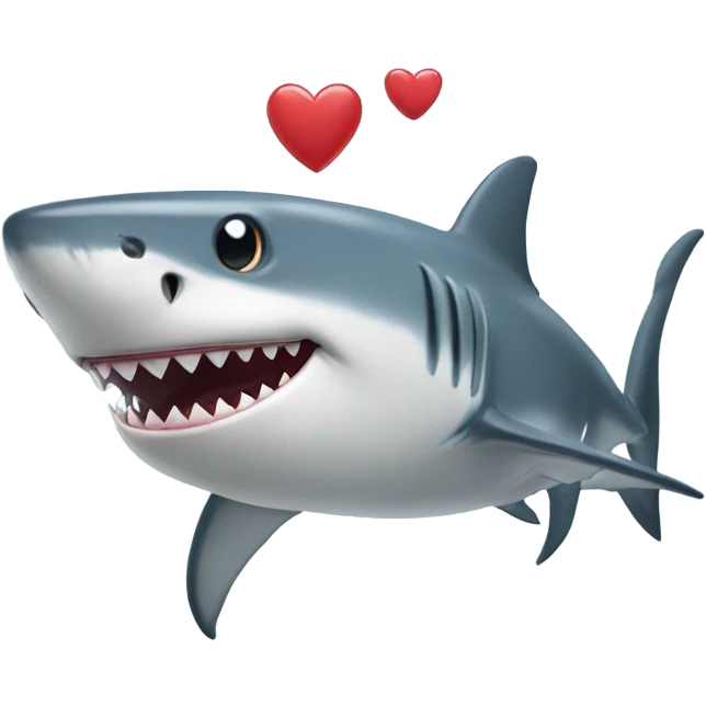 Shark with hearts emoji