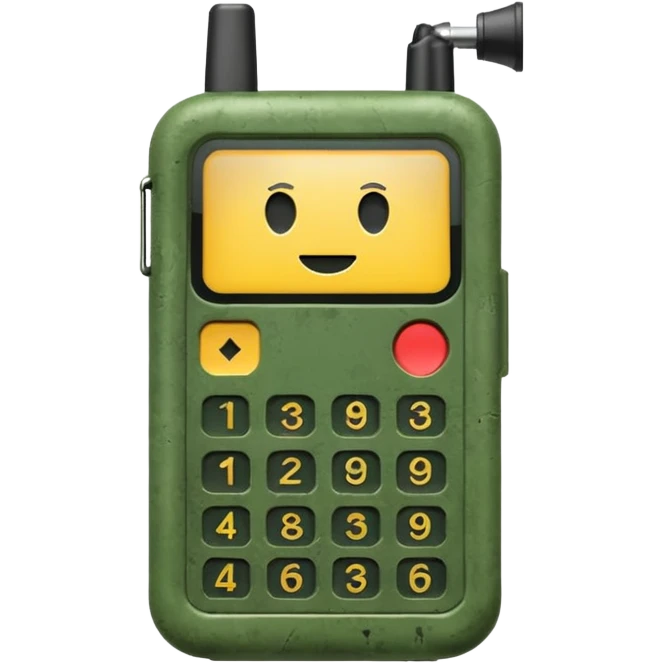 Army talkie with green casing
 emoji