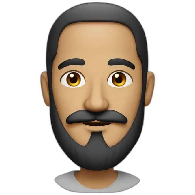 El bey Tunisia with beard, moustache and red tissu around the head emoji