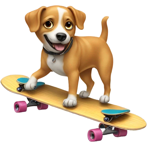 Dog on a skateboard emoji