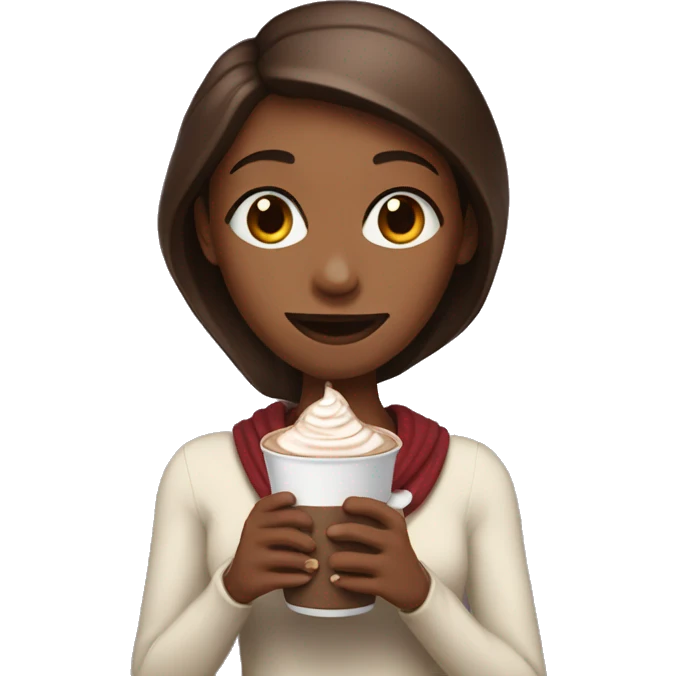 A Prededy Girl with a Hot chocolate emoji
