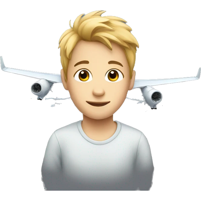 boy and plane emoji