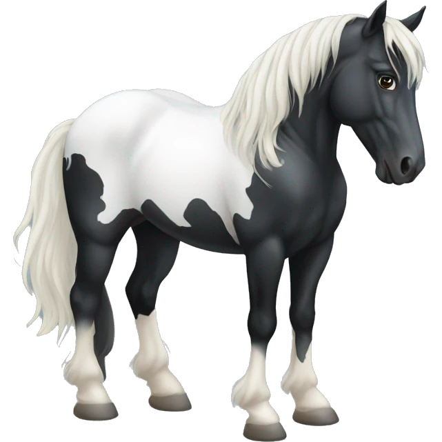 A Friesian horse emoji