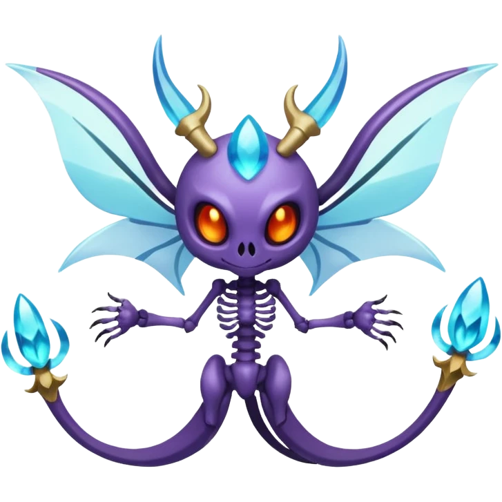 Skeletal Splashy Glacial Spectrobes-Lunala-Pokémon (Full body) emoji