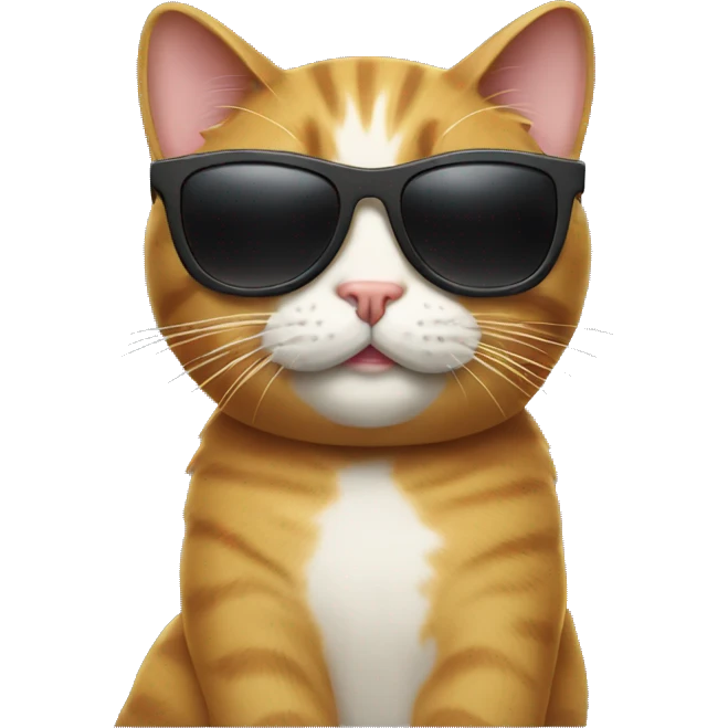Cat with sunglasses emoji