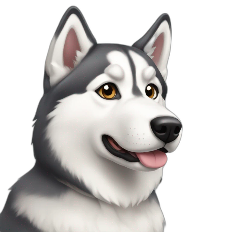 siberian husky emoji