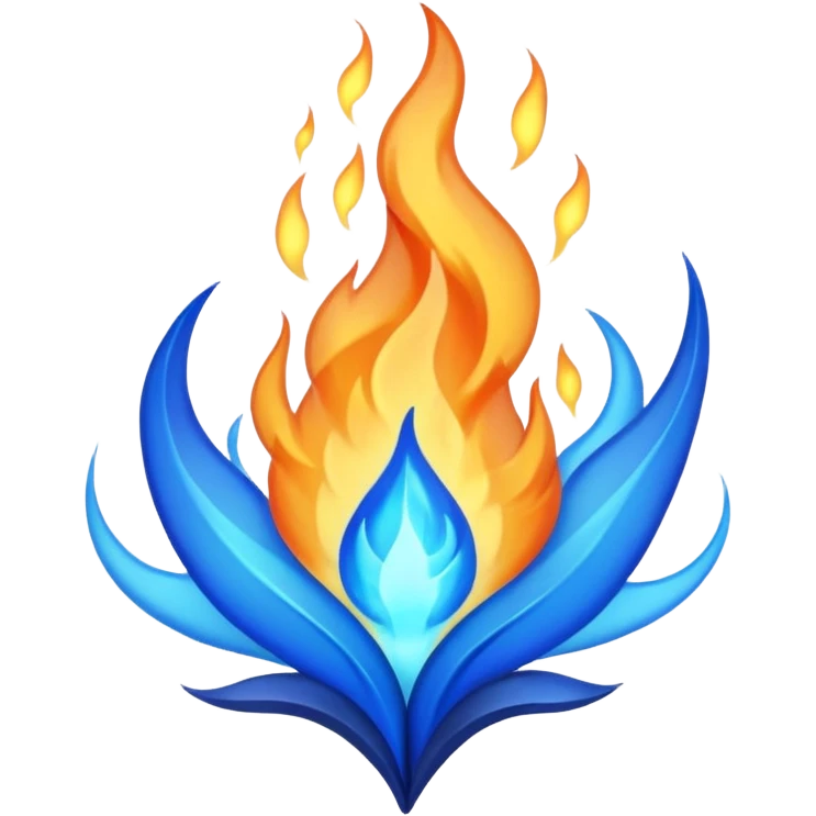 Create a blue flame emoji emoji