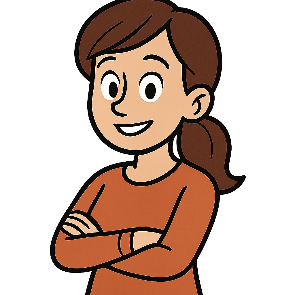 30-year-old woman, cartoon style emoji