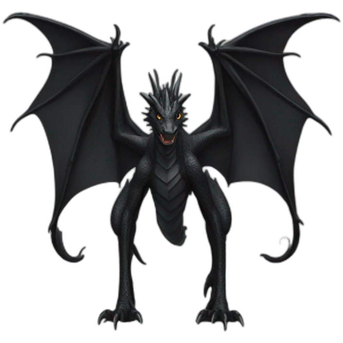 4 legs-black-dragon emoji