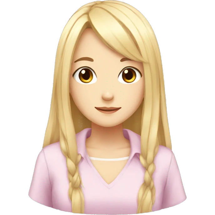 an anime girl with long hair emoji