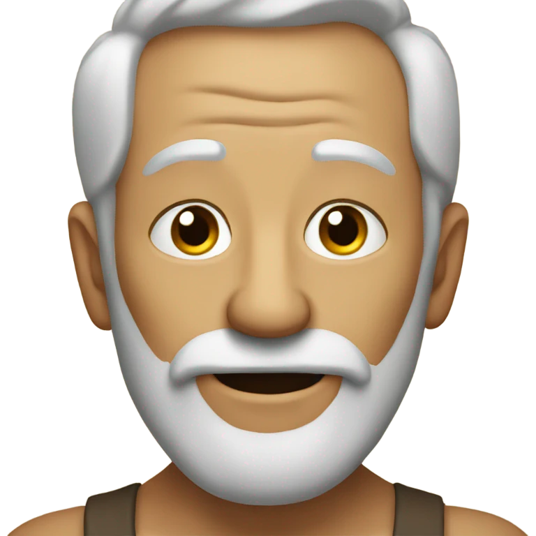 Old Man with hairy chest  emoji