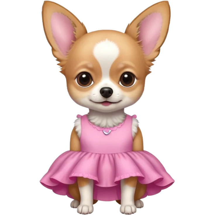 Chihuahua in a pink dress emoji