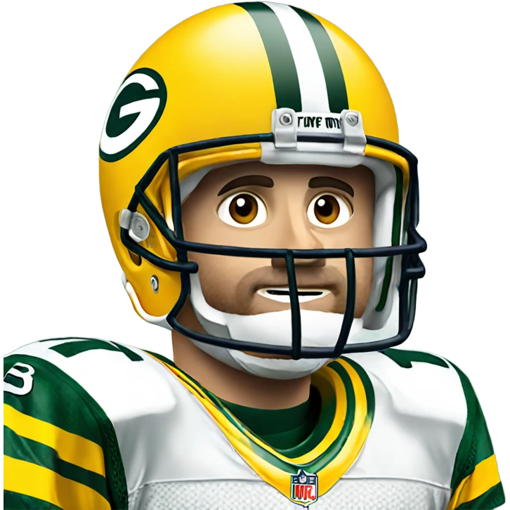 Aaron Rodgers playing football emoji