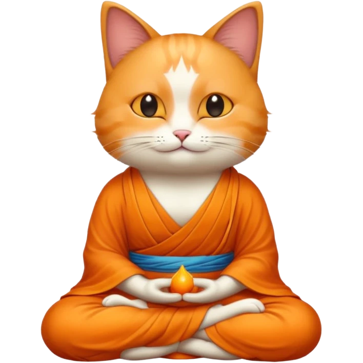 Buddhist cat emoji