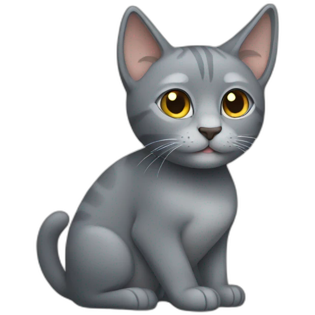 Solid grey cat emoji