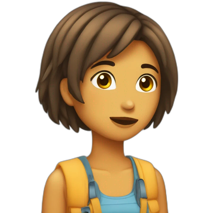 Chica adolescente mandando besos emoji