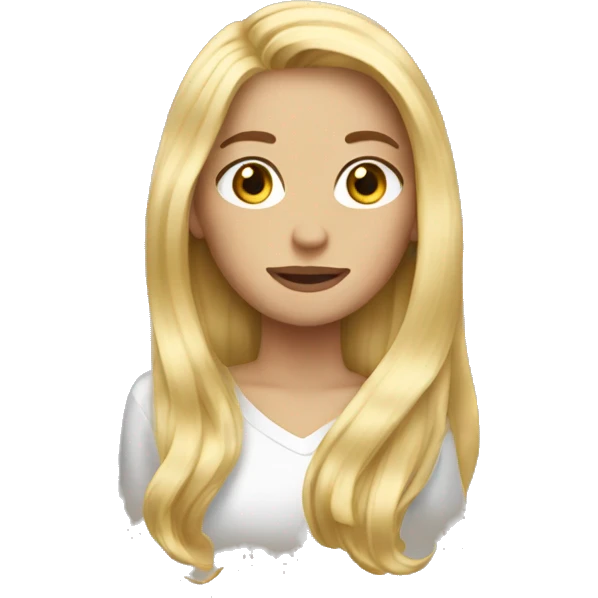 Long blonde hair  emoji