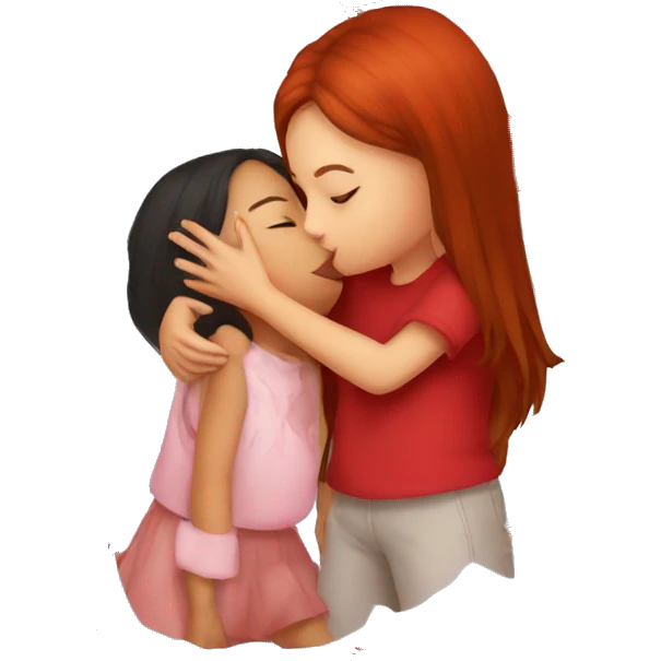 Girl kissing Cardinal  emoji