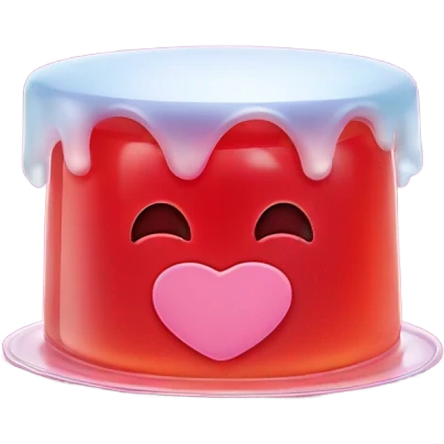 Jello smiling making a kiss face with a heart next to face  emoji