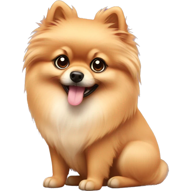 Pink Pomeranian emoji