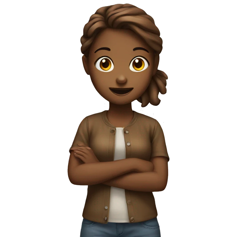 Girl with nut emoji