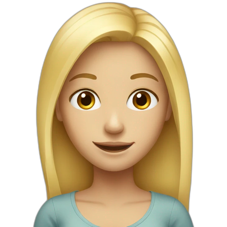 friendly blond girl emoji