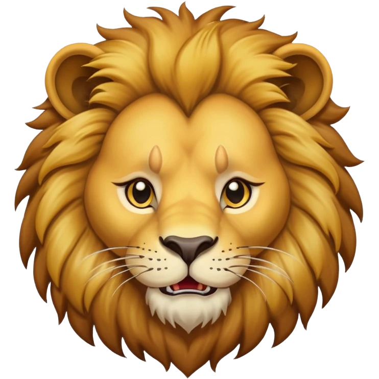 naughty lion looking sideways with mischievous expression emoji