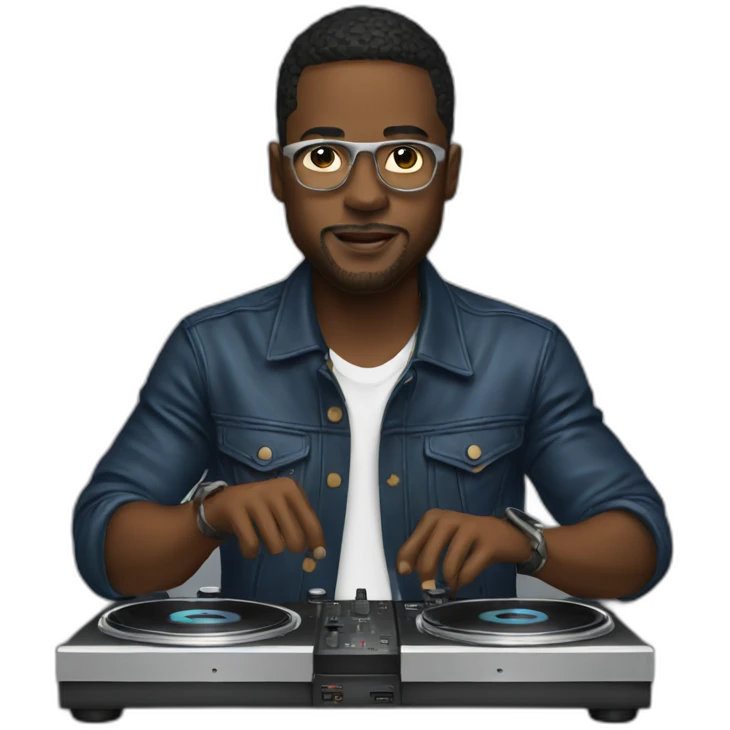 dj with 4 turntables emoji