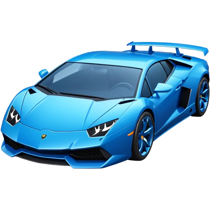 Blue Lamborghini sports car emoji