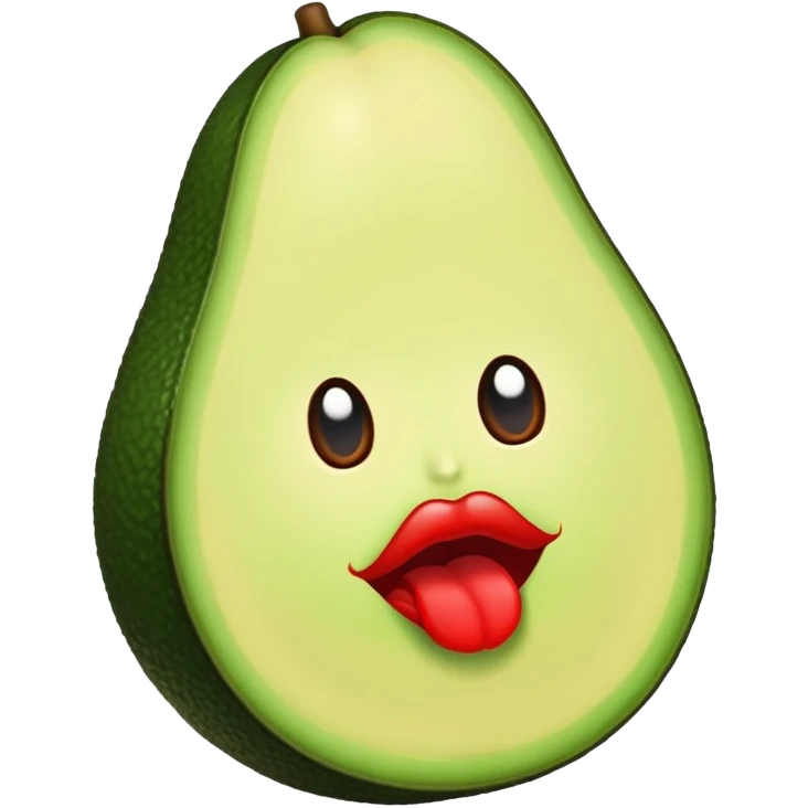 aguacate con labios grandes  emoji